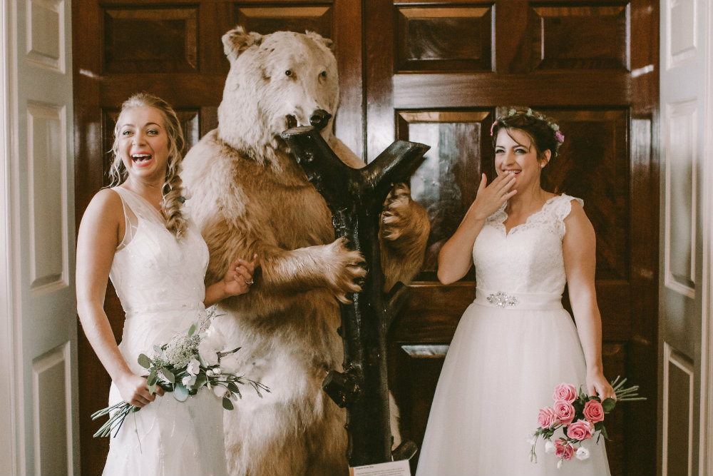Brides with Marco the Bear
