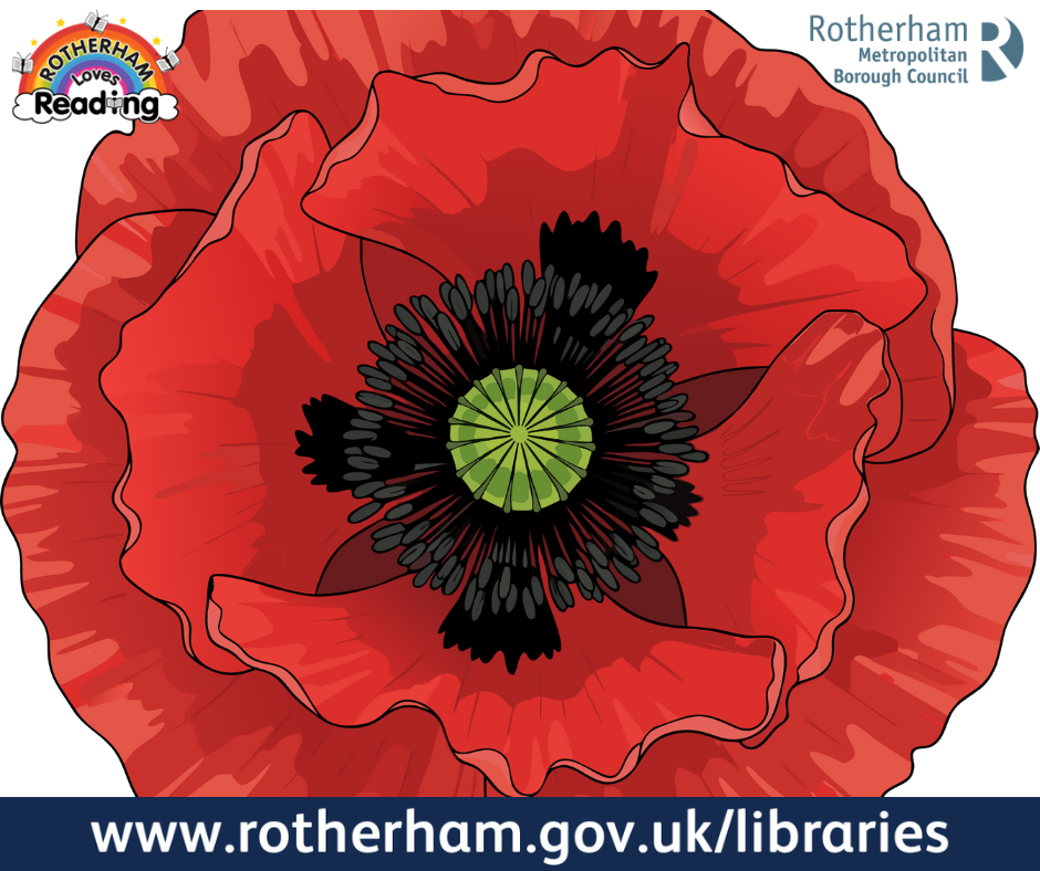 Bright red poppy graphic