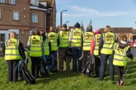 A group of litter pickers