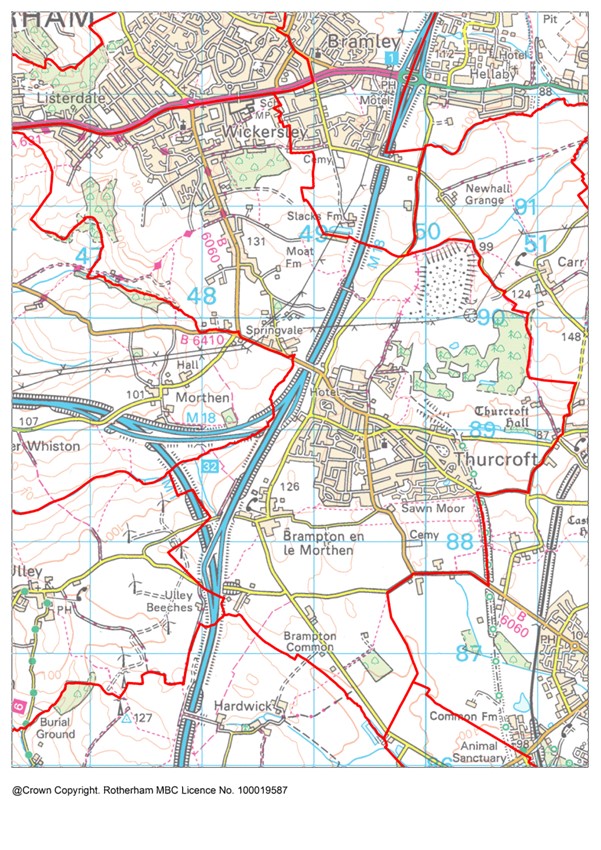 N-Thurcroft and Wickersley South ward map