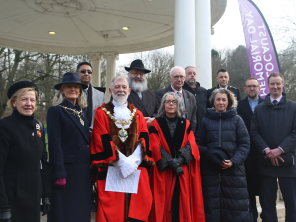 Dignitaries and faith leaders at the Holocaust Memorial Day 2024 event