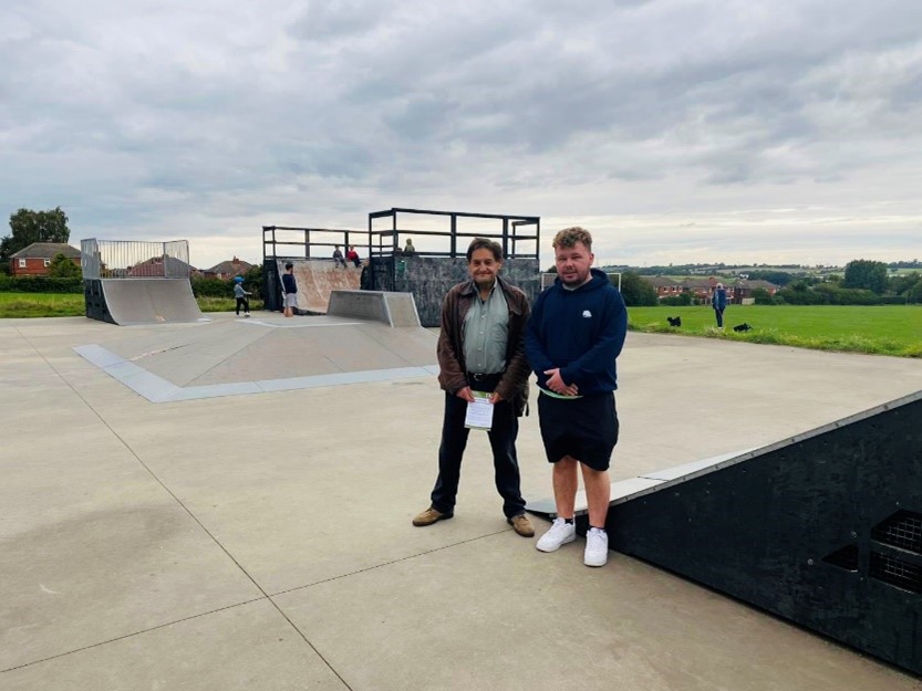Ward Councillors pictured at the skatepark
