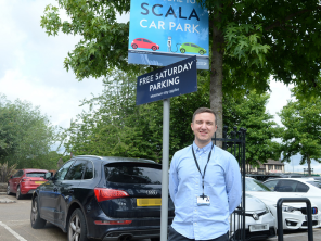 Cllr Williams at one of Rotherham Council's Car Parks