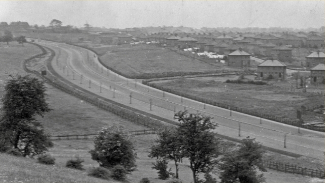 black and white photo of 1930's herringthorpe