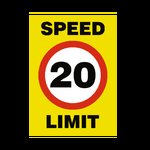 20mph zone sign