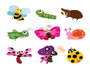 Image of cartoon insects