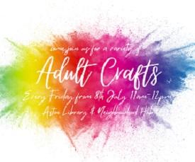 Adult crafts event poster