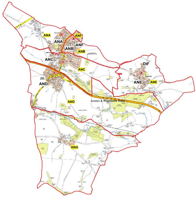 Proposed polling districts and polling places for Anston & Woodsetts ward