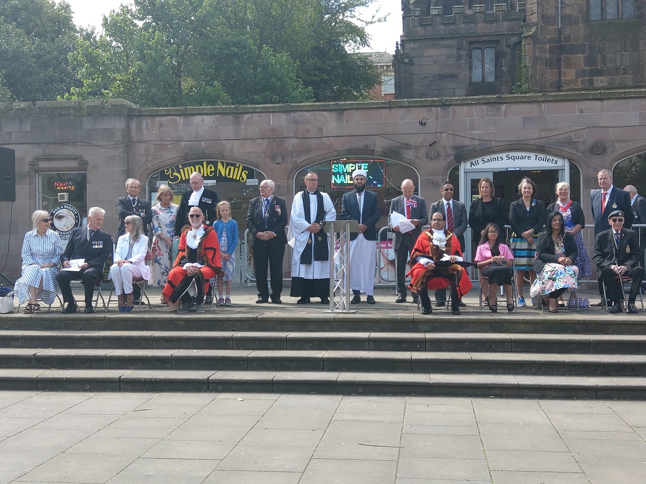 Church service in All Saints Square