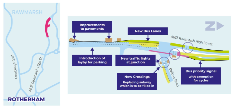 Bellows road clean air improvements map. 