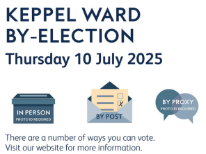 Keppel Ward By-Election - Thursday 10 July 2025. There are many ways to vote. Find out more at www.rotherham.gov.uk/elections