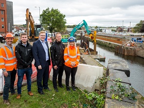 Work begins on new town centre flood defence