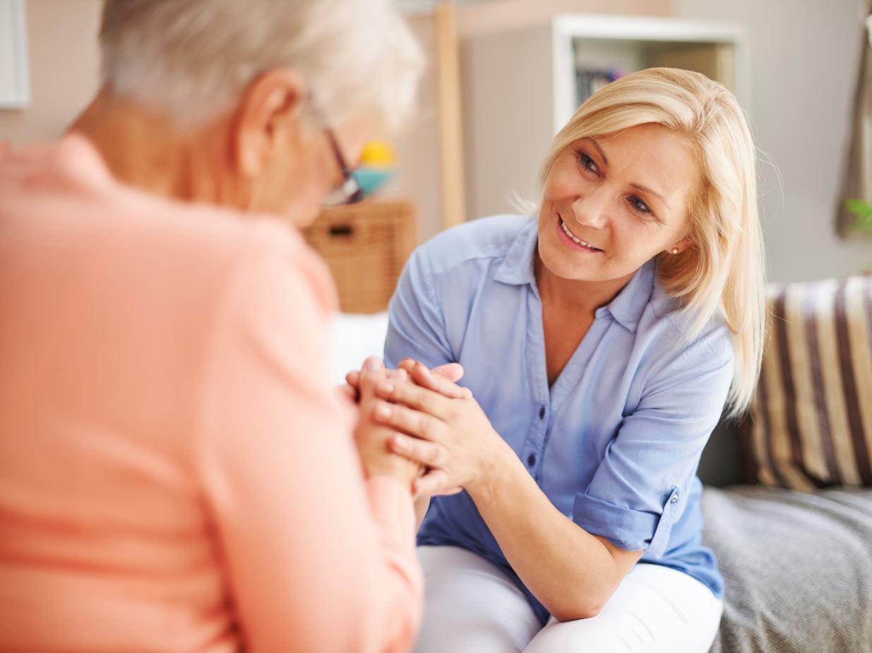 Woman and her carer