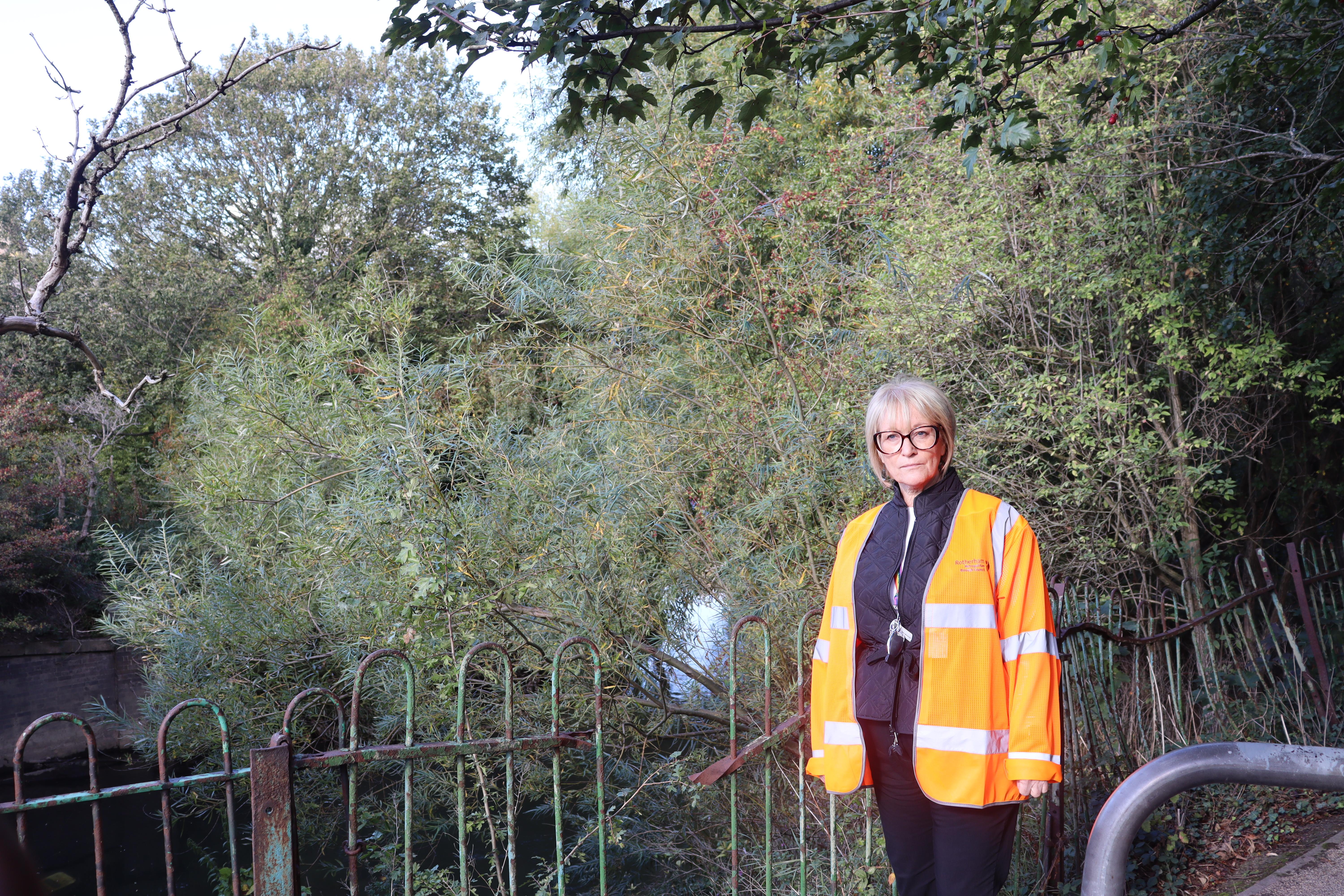 Pictured: Councillor Lynda Marshall Cabinet Member for Street Scene and Green Spaces at Catcliffe on Treeton Lane