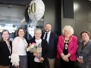 Monica Green, Assistant Director for Children's Services; Nicola Curley, Strategic Director for CYPS; Christine Lunn, Foster Carer; Stuart Williams, Head of Service for Children's Social Care; The Mayor of Rotherham; Cllr Victoria Cusworth, Cabinet Member