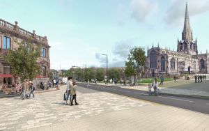 Corporation street with improvements