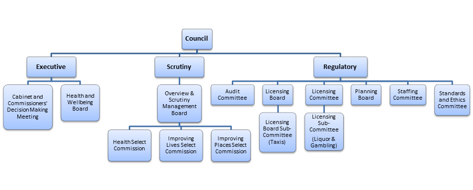 Council committee and decision making structure
