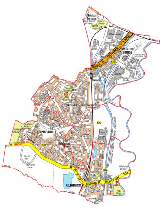 Current polling districts and polling places for kilnhurst and swinton east