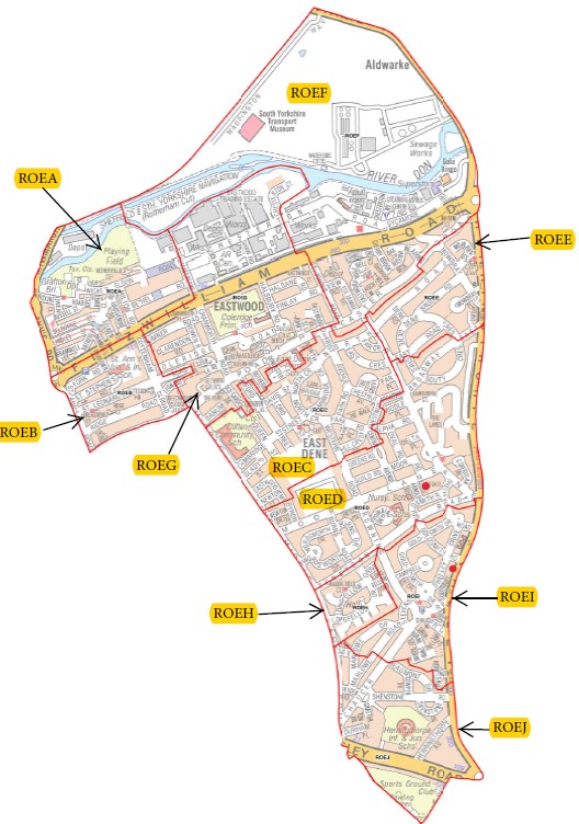 Current polling districts and polling places for rotherham east