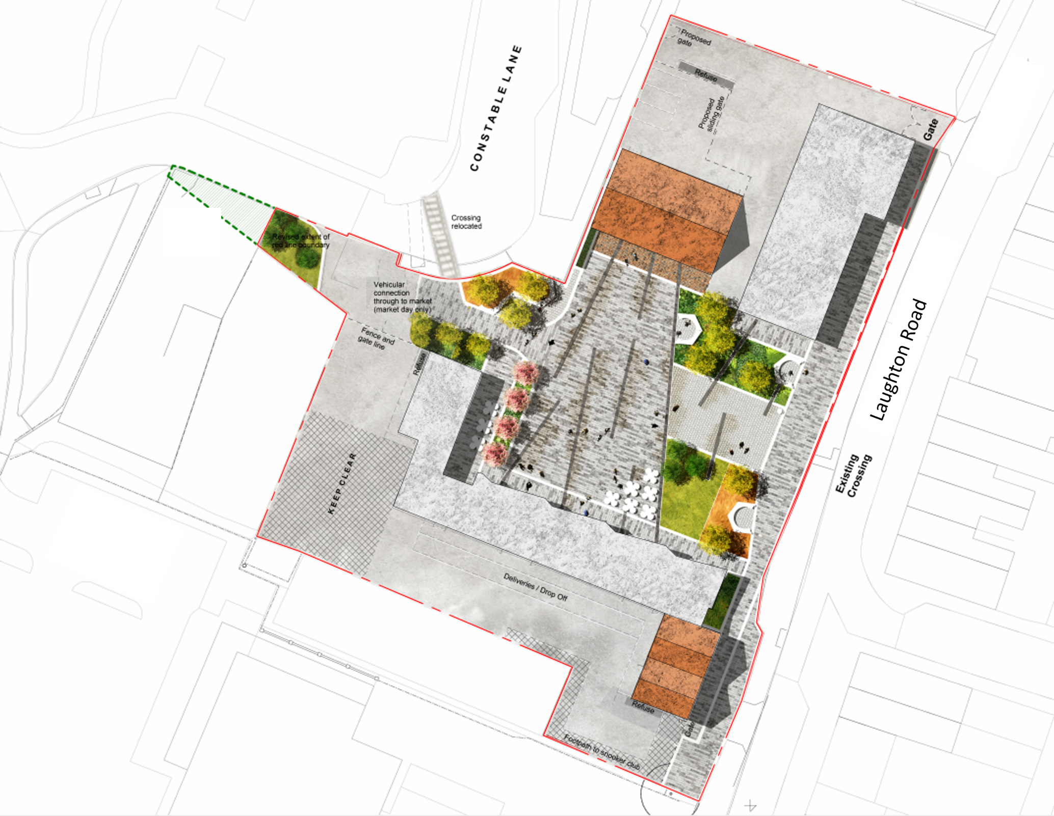 Proposed plan of Dinnington Hight Street and Market