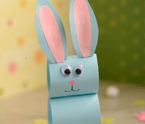 Craft bunny made our of paper