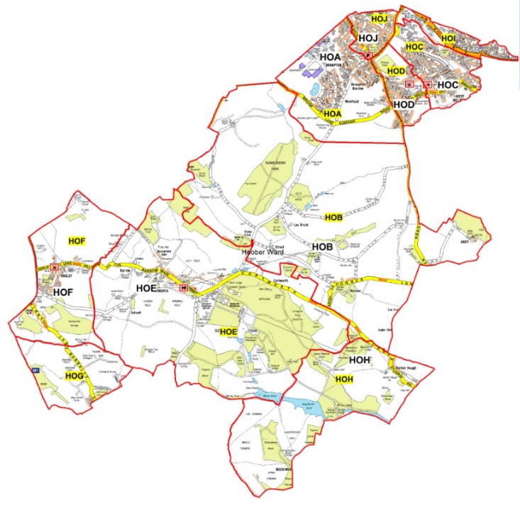 Proposed polling districts and polling places for Hoober