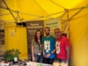 Three members of the Housing Hub team