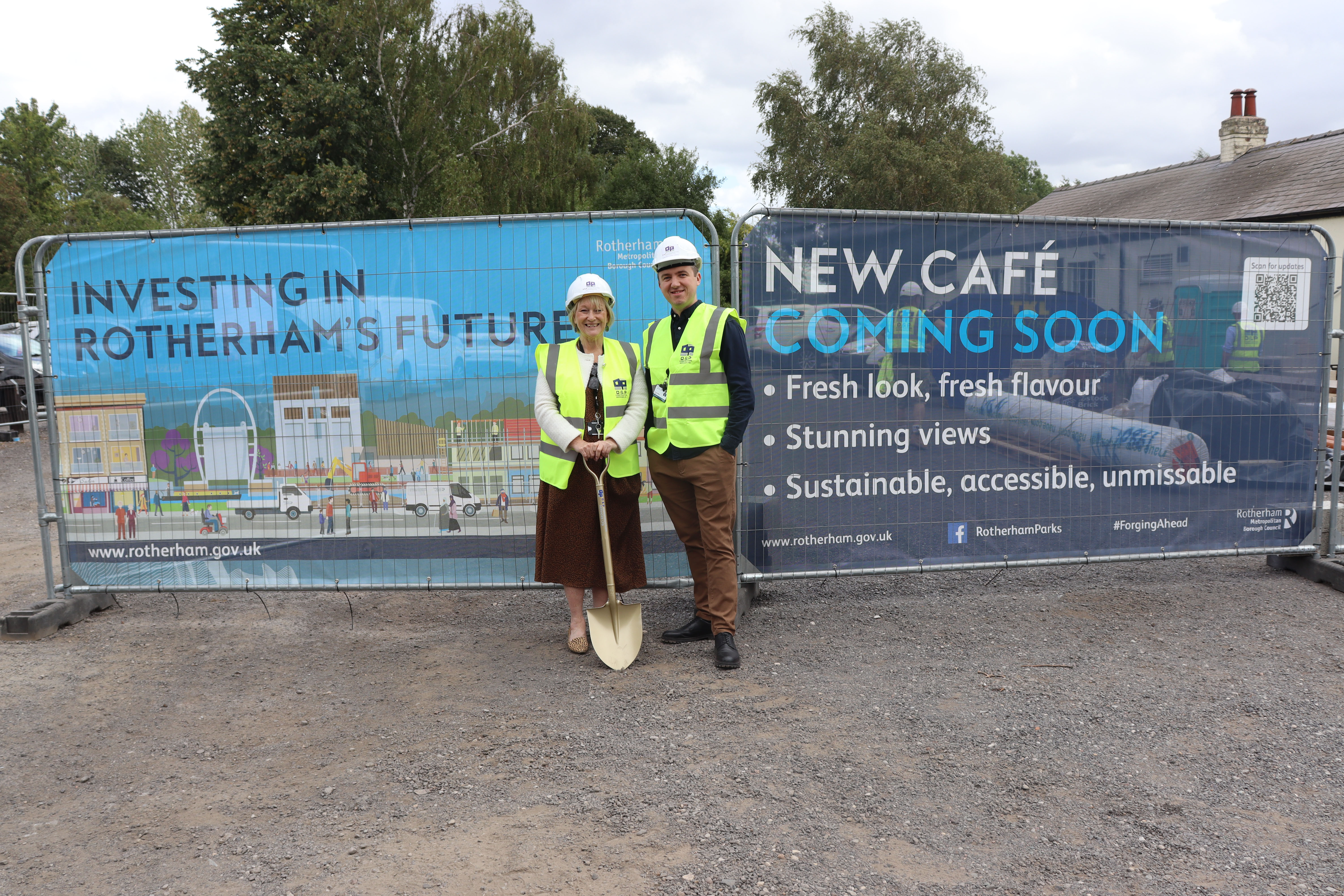 Thrybergh Country Park as café work begins