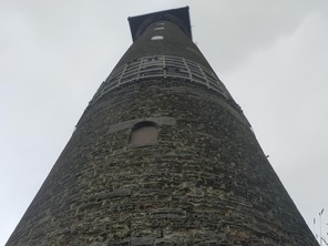 A tall stone column.