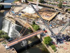 Forge Island bridge installation