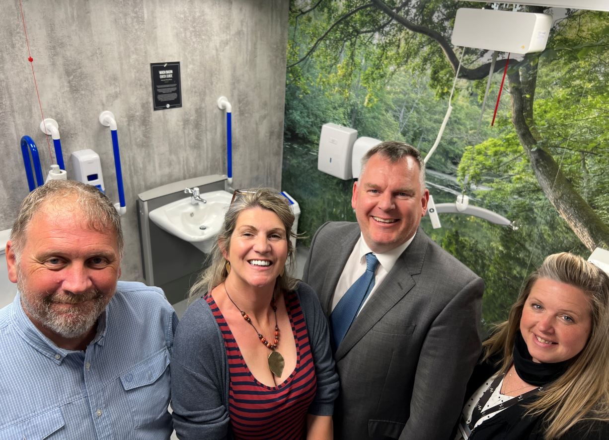 Councillors and staff from Magna in the new room.