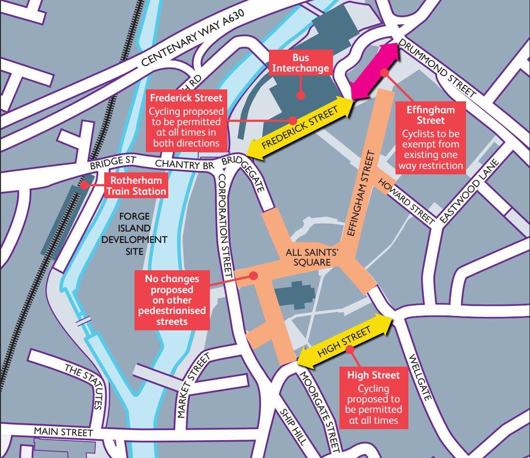 Map of Rotherham