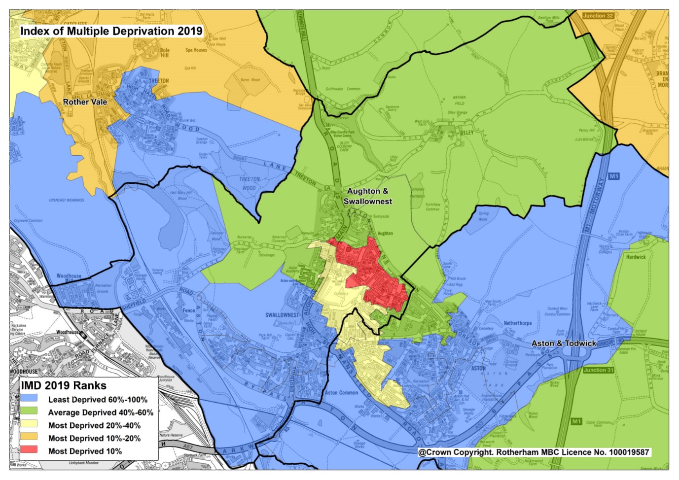 Aughton &amp; Swallownest IMD map
