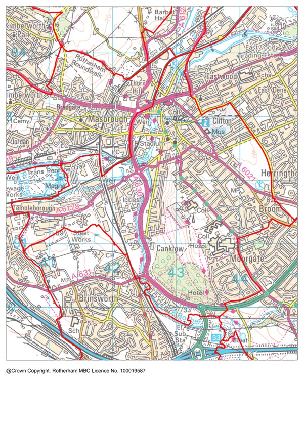 Boston Castle ward map