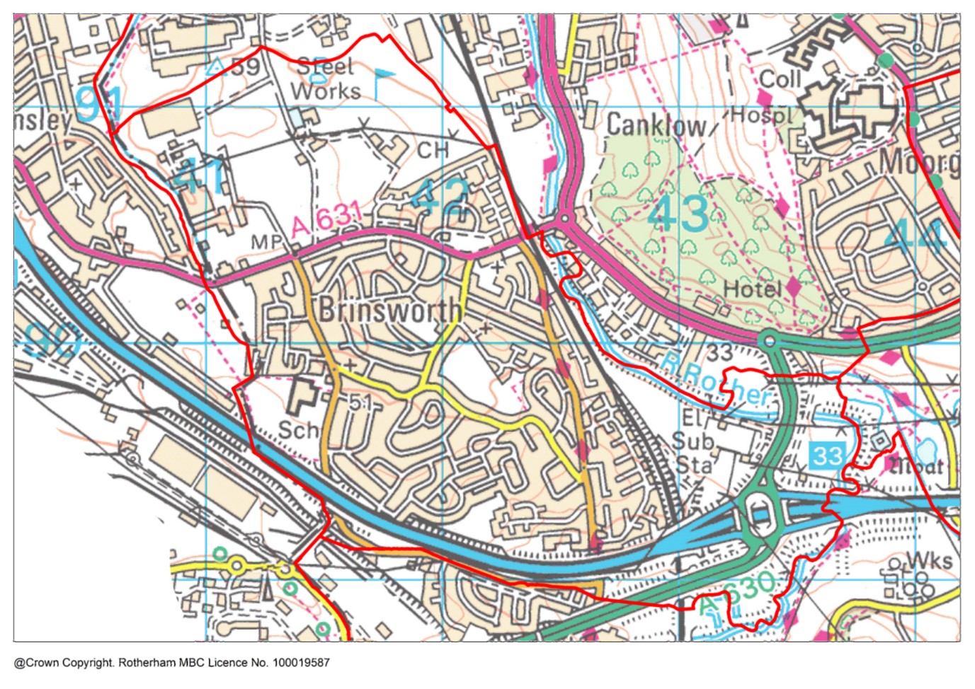 Brinsworth ward map