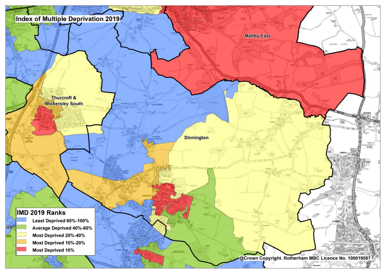 Dinnington IMD map