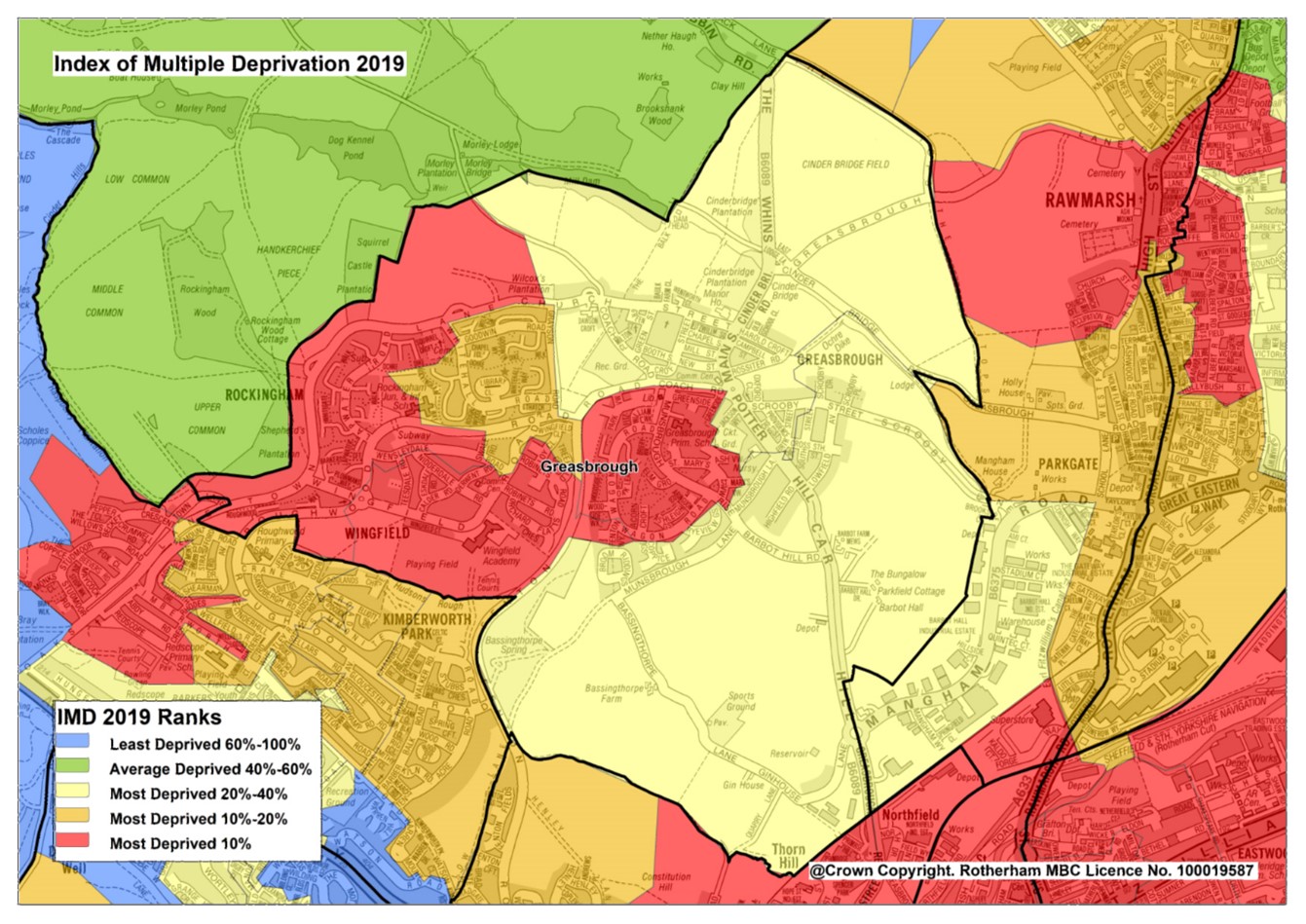 Greasbrough IMD map