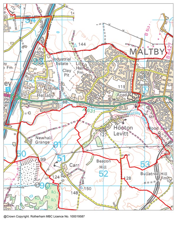 Hellaby and Maltby West ward map