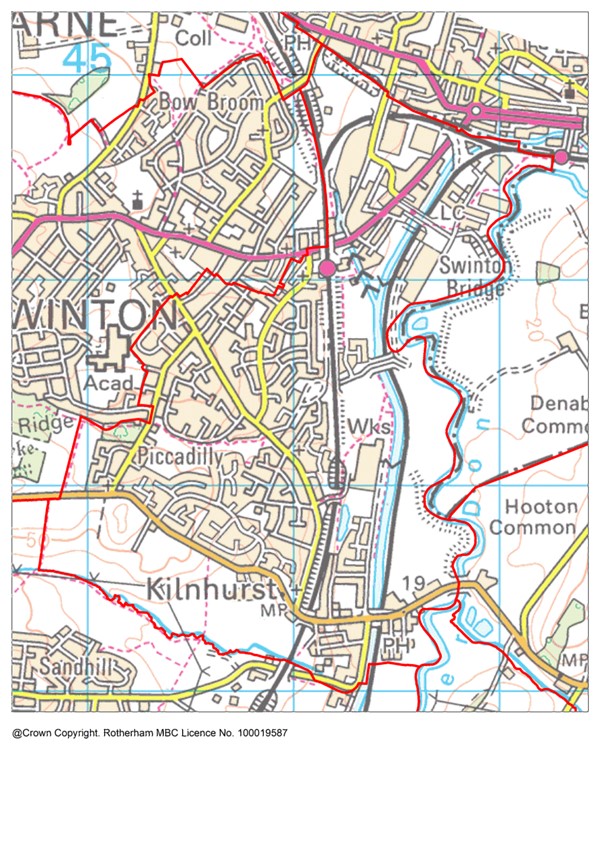 Kilnhurst and Swinton East ward map