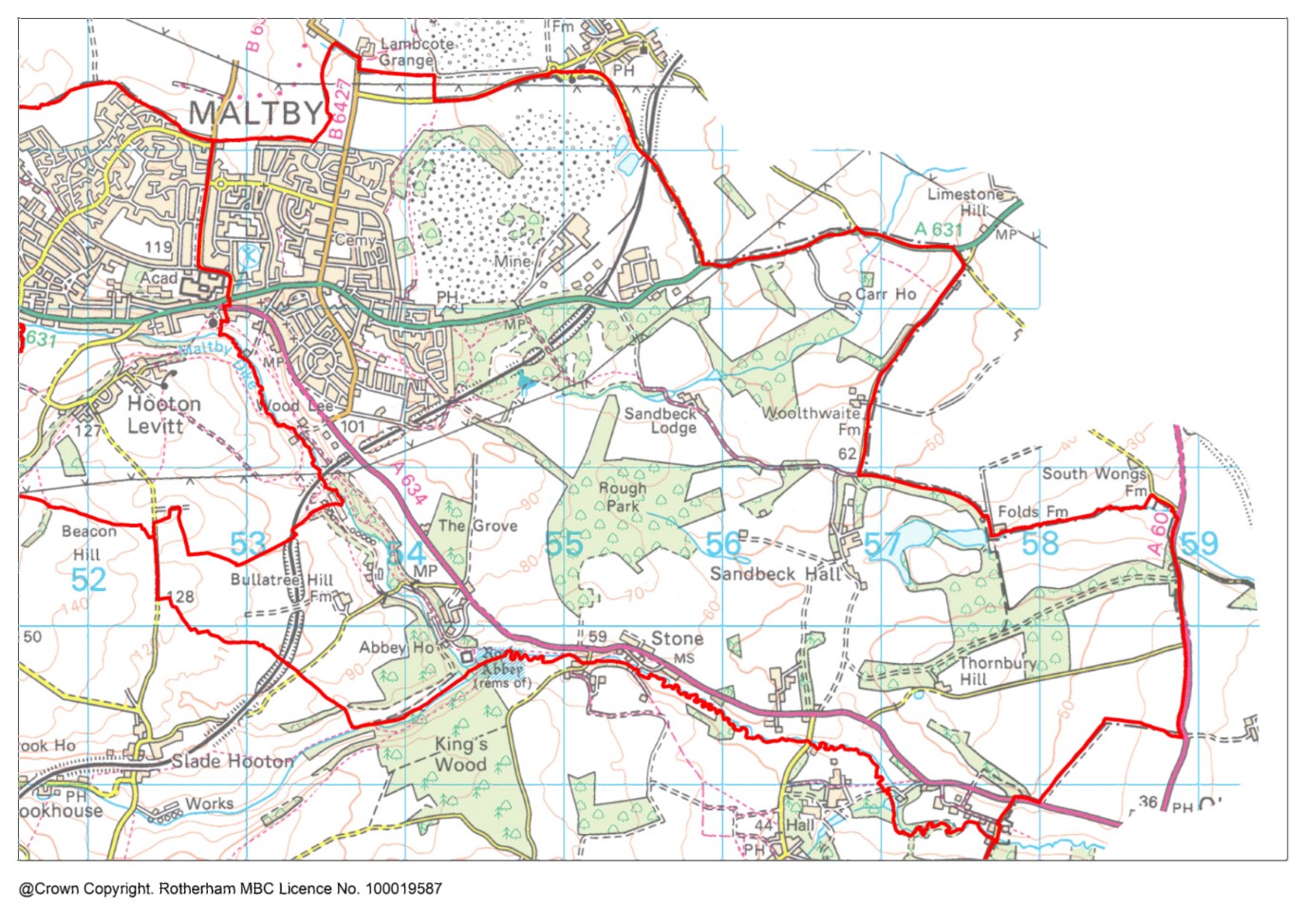 Maltby East ward map