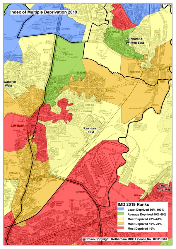 Rawmarsh East IMD map