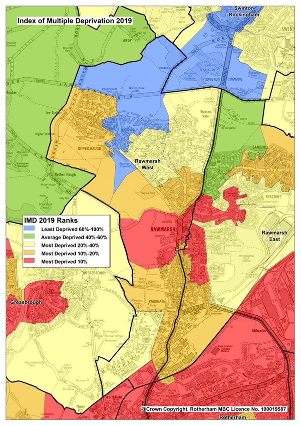 Rawmarsh West IMD map