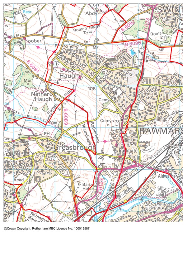 Rawmarsh West ward map