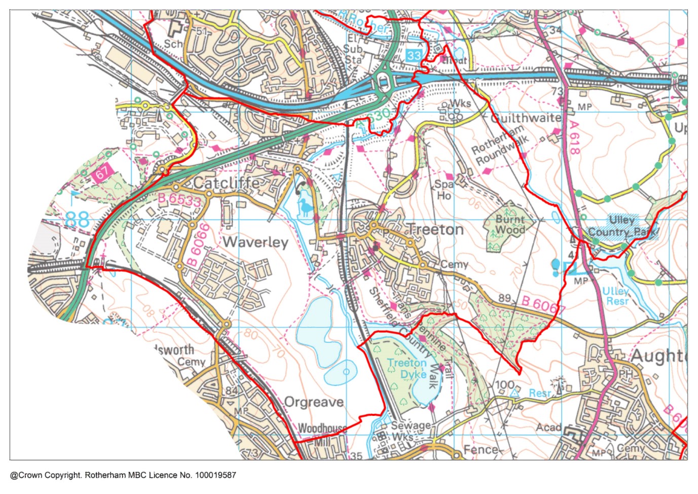 Rother Vale ward map