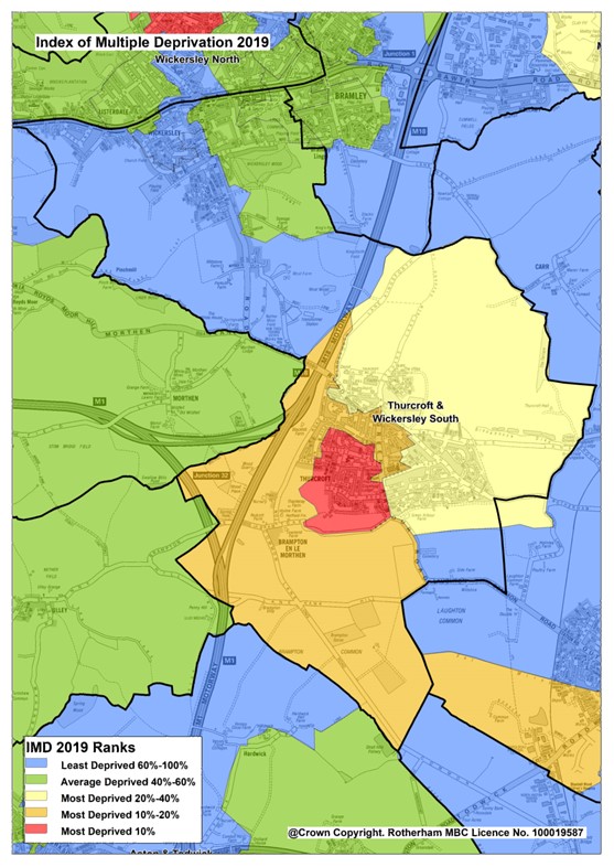 Thurcroft and Wickersley South IMD map