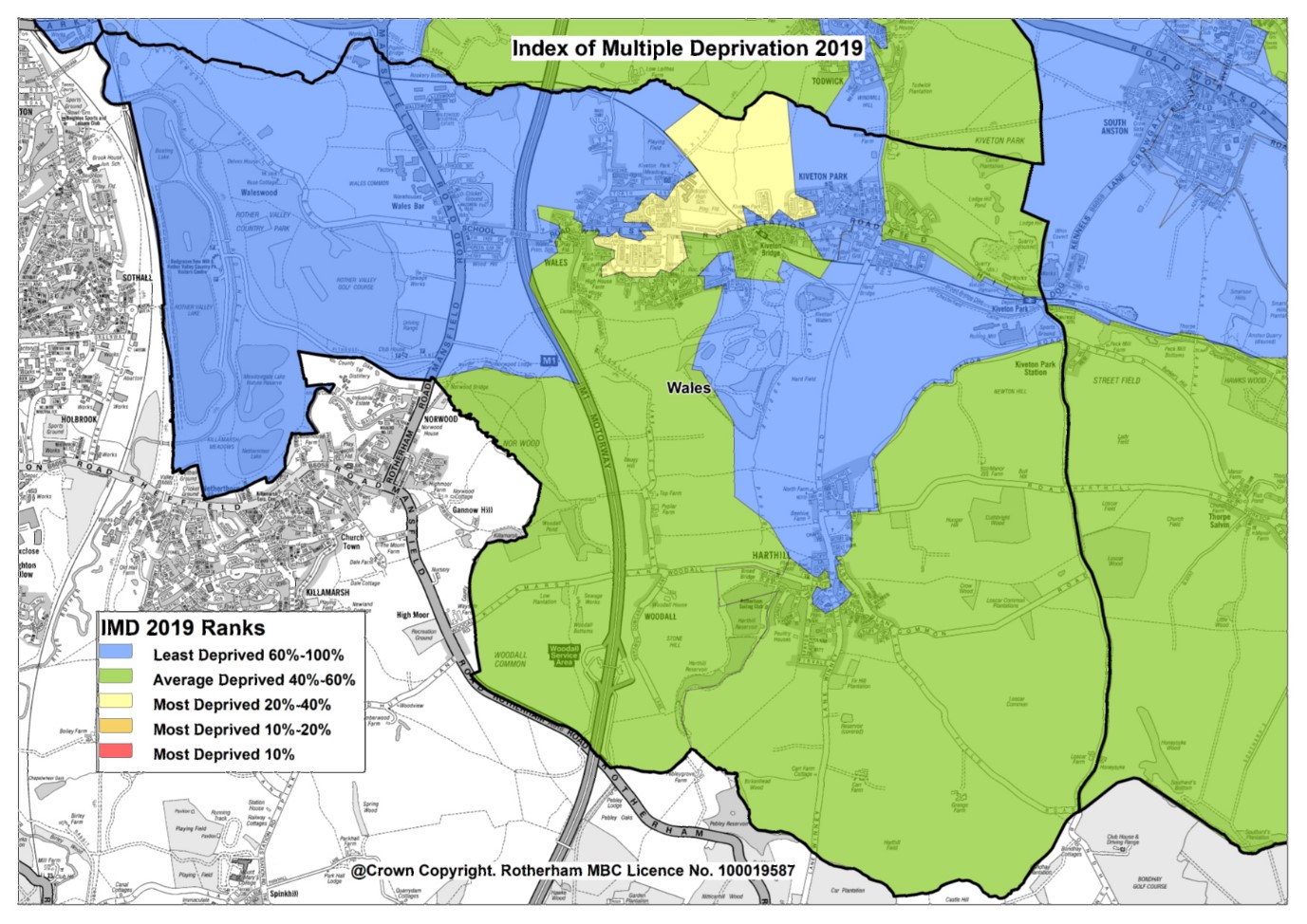 Wales ward IMD map