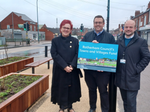 Cllr Sarah Allen with Cllr Thomas Collingham and Cllr Zach Collingham.