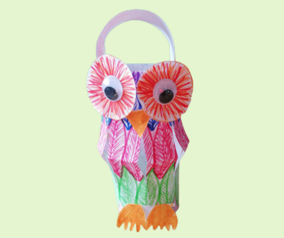 Owl Lantern made from paper