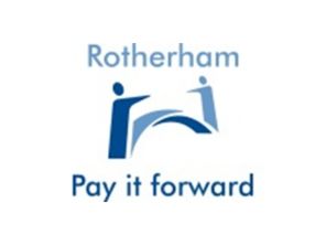 Rotherham Pay it Forward logo in blue
