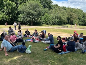 Shared Lives carers enjoy a picnic in the park